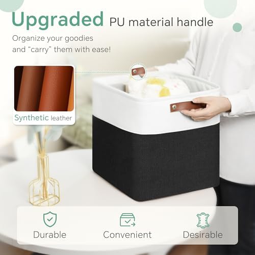 FinishingBo 11 inch Cube Storage Bin 6 Pack, Cube Organizer Bins - Image 5