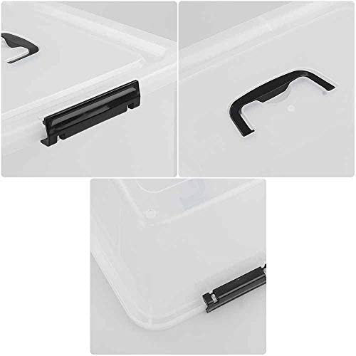 17.5 L Clear Latch Bin with Handle and Lid, Set of 4 - Image 5