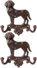 Wall Mounted Hooks 2 Cast Iron Hooks Dog Leash Holder for Wall Vintage Towel Hook Old Farmhouse Sculpture Home Decor by Ausing