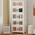 420QT Stackable Storage Bins with Lids, 105Gal Foldable Storage Cabinets by VNVTO