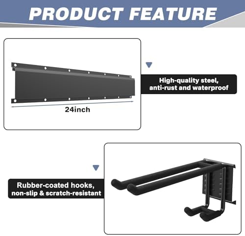 WALMANN Garage Storage Organization Wall Ski Rack 4 Pairs of Skis - Image 4