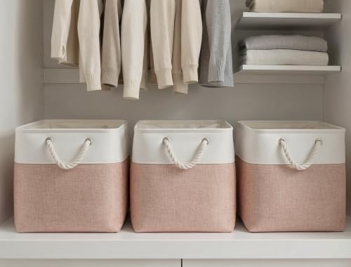 16x12x12 In Foldable Fabric Large Storage Bins with Handle 3 Pack - Image 3