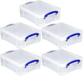 Really Useful Box Stackable 8.1L Plastic Storage Container, 5 Pack by ReallyUsefulBox