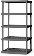 Sterilite 5 Shelf Unit, Heavy-Duty Plastic Storage & Utility Shelving Rack by Sterilite