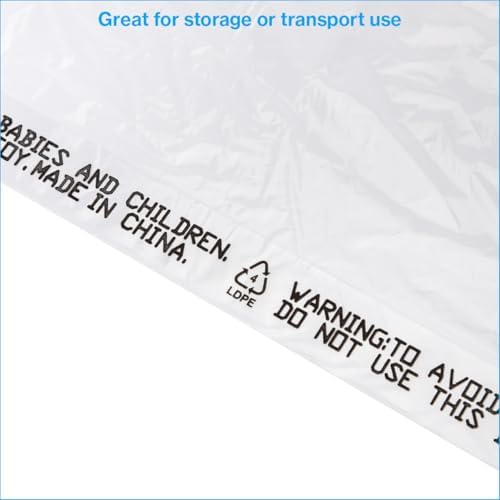 SSWBasics Large Clear Plastic Garment Bags - 21"W x 3"D x 72"H - Roll of 243 - Dry Cleaner - Image 2