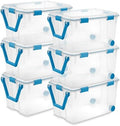 Sterilite Gasket Storage Box with Lids for Home & Office, 120 Quart, 6-Pack by Sterilite