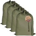 LFH Home Large Premium Cotton Rich Canvas Laundry Bag with Drawstring and Handles Heavy Duty, Multi-Use, and Washable for Home, Travel, College or Storage 24x36 (Pack of 4)-Military Green by LFHHomePrivateLimited