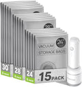 Vacuum Storage Bags with Rechargeable Pump for Travel, 15 Combo Set by EOMTAM