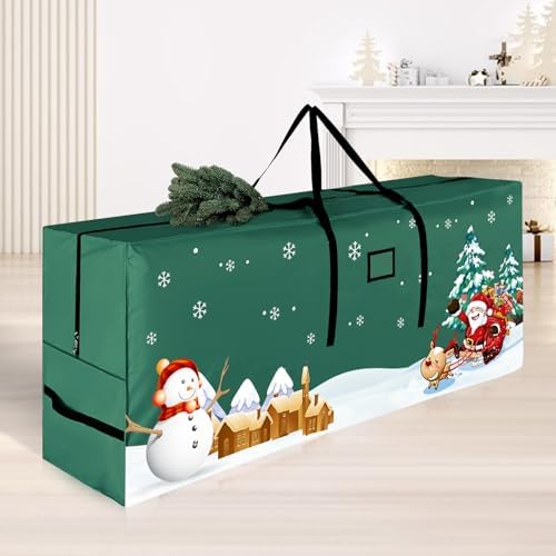 Christmas Tree Storage Bag - Fits Up 9 Ft Tall Artificial Trees, Durable 600D Oxford Green by ABXMAS