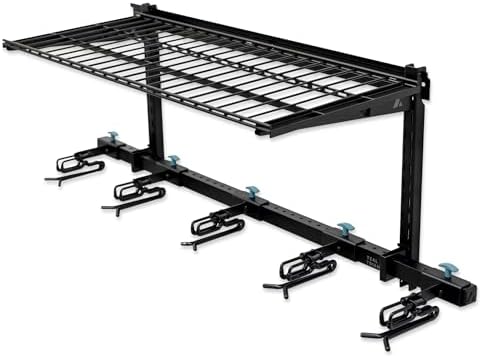 StoreYourBoard Lone Peak Ski Storage Rack and Wall Shelf, Holds 5 Pairs of Skis and Poles, Supports 300 lbs, 46 in x 13.75 in x 16 in - Image 3
