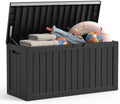 Outdoor Deck Storage Box, 90 Gallon Deck Box,Lockable Patio Storage Bench by TreillageTale