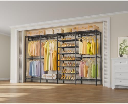 VIPEK S4 Clothes Rack with Shoe Shelves for Bedroom/Walk-In Closet, Black - Image 3