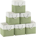 FinishingBo 11 inch Cube Storage Bin with Handles 6 Pack by SimplifySpaceSimplifyLife