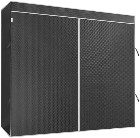 VIPEK Cover ONLY for V4S/V5 Medium/V30/V5i Medium Garment Rack, Upgarded Polyester Dustproof Cover Clothing Rack Cover with Zipper, 57.9" L X 17.3" W X 74.8" H, Black by VIPEK
