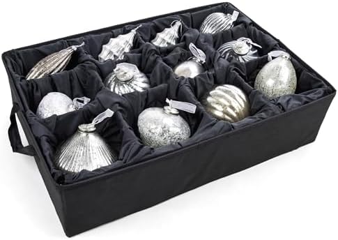 TreeKeeper Adjustable Christmas Ornament Storage Box, Up to 48 Slots - Image 4