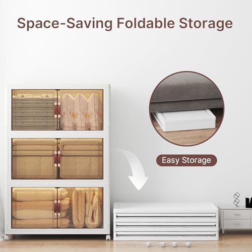 UAMFURI Stackable Storage Bins with Lids, 540QT Lockable Storage Cabinet - Image 3