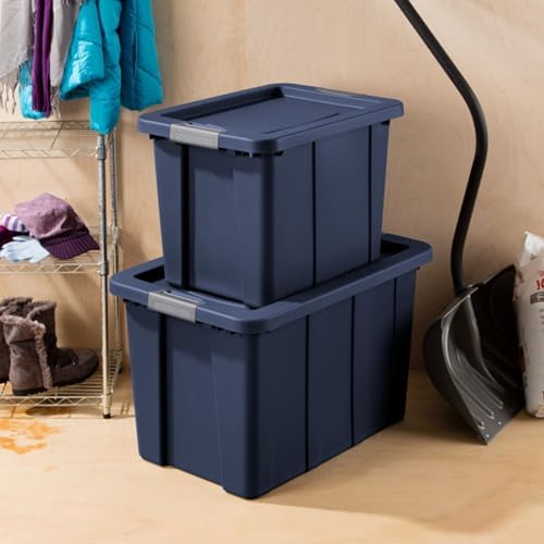 Sterilite 8-Pack Storage Bins with Lids, Heavy Duty Totes, Tuff1, 30 Gallon, Dark Indigo - Image 4