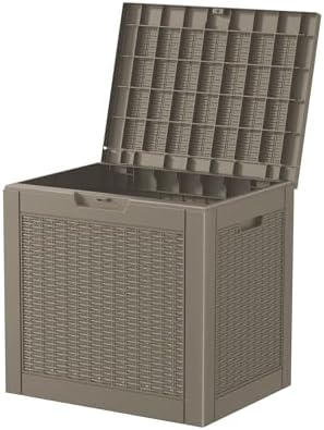 Vixzen 31 Gallon Deck Boxes Outdoor Waterproof, Lockable Outdoor Storage Bench for Patio Cushions, Garden Tools, Pool Supplies (Grey, 31 Gallon) - Image 2