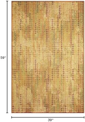 Liora Manne Marina Indoor/Outdoor Power Loomed Synthetic Blend Durable Area Rug - Contemporary Texture Global Colorful (Sienna Gold) (3'3" x 4'11") - Image 2