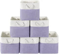 13x13 Inch Foldable Fabric Cube Storage Bins with Handles 6 Pack by VQRTEXAStorageBasket