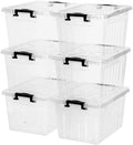 Citylife 22 Quart Clear Plastic Storage Bins with Lids 6-Pack by CITYLIFEHomeOrganization