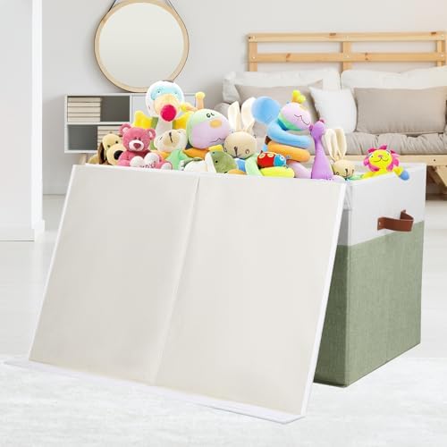Large Toy Storage Box with Lid, Toy Chest Bin Boxes Basket with Dividers - Image 6