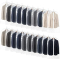 20 Pack Clear Garment Bag, PEVA Hanging Clothes Cover, 24"x43" Suit Dress Bag for Closet Storage Travel by VZZNN