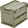 TRUSCO TR-SC20-OD Alpha Folding Container with Lid, 6.3 gal (20 L), OD Color, Storage Box by Trusco