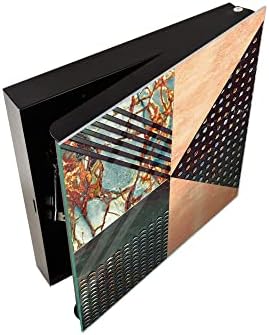 Concept Crystal 50 Keys Cabinet with Decorative Front Panel and Glass White Board KN06: Textures and Tiles 2 Series - Image 3