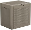 Vixzen 31 Gallon Deck Boxes Outdoor Waterproof, Lockable Outdoor Storage Bench for Patio Cushions, Garden Tools, Pool Supplies (Grey, 31 Gallon) by Vixzen