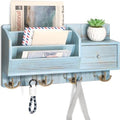 Rebee Vision Key Holder Wall Mount for Room Decor, Distressed Blue by REBEEVISION
