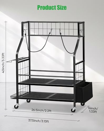 FHXZH Golf Bags Storage Garage Organizer - Golf Bag Stand for 2 Bag - Image 6