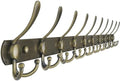 Dseap Coat Rack Wall Mount - 38” Long 10-Tri-Hooks Heavy Duty Coat Hanger Rail Wall Hooks for Hanging Coats Hats Clothing Clothes Purse Mudroom Entryway, Bronze by Dseap