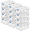 Sterilite Latching Box with Lids for Home and Office, 15 Quart, 12-Pack by Sterilite