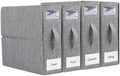 Cosybreeze Bed Sheet Organizers and Storage, Foldable Bed Sheet Set 4 Pack Twin/Full/King/Queen Size Organizing Bedding Container Linen Closet Organizer for Duvet Covers Clothes Towels, Grey by Cosybreeze