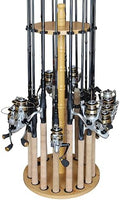 Rush Creek Creations Round Fishing Rod Holder for Garage, Tackle Box,16-Rod (Pack of 6) by RushCreekCreations