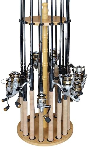Rush Creek Creations Round Fishing Rod Holder for Garage, Tackle Box,16-Rod (Pack of 6) by RushCreekCreations