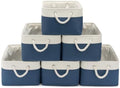 15.7x11.8x8.26 Inch Fabric Large Storage Bins with Handles 6 Pack by VQRTEXAStorageBasket