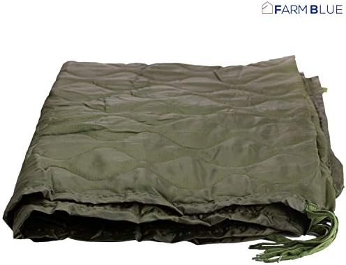 Farm Blue OD Green Army Camping Blanket Tactical Woobie Blanket Poncho Liner - Lightweight, Multifunctional, All Weather Blankets - Camping Gear, Backpacking and More Use - Olive Drab Green - Image 5