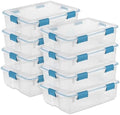 Sterilite Gasket Storage Box with Lids for Home & Office, 37 Quart, 8-Pack by Sterilite