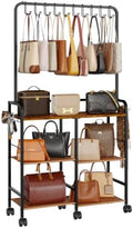 Purse Organizer with Wheels, Large Capacity Handbag Storage Rack for Closet by Hayexiha