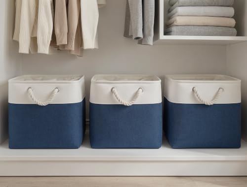 16x12x12 In Foldable Fabric Large Storage Bins with Handle 3 Pack - Image 3