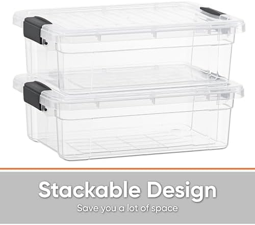 Superio 21 Quart Clear Plastic Storage Boxes with Lids, Stackable Organizer Containers, BPA-Free Storage Bins for Home, Office, School & Dorm, 8 Pack - Image 3