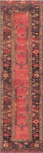 Unique Loom Outdoor Tribal Collection Area Rug - Quepos (2' 7" x 10' Runner Multi/Black) - Image 3