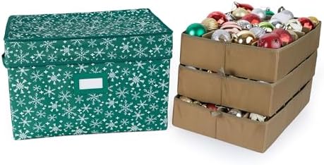 Covermates Adjustable Ornament Storage Box, 19.25" W x 13" D x 12.5" H by Covermates