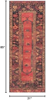 Unique Loom Outdoor Tribal Collection Area Rug - Quepos (2' 7" x 7' 1" Runner Multi/Black) - Image 2