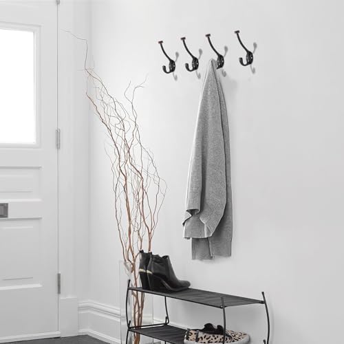 khtumeware The 10 Pack 5-1/2 inch Oil Rubbed Bronze Coat Hook Venetian mudroom Hooks is Suitable for bathrooms, Behind Doors, bedrooms, and is a Towel Robe Hooks for Both Household and Commercial use - Image 5
