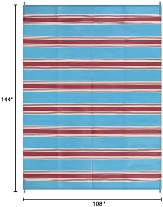 Lahome Striped Outdoor Plastic Straw Rug, 9x12 Outdoor Rug Waterproof Rug - Image 2