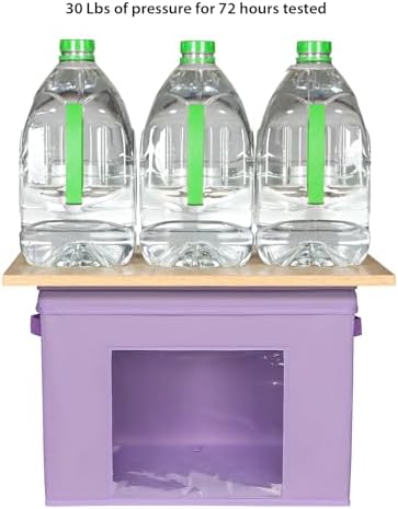 Univivi Fabric Storage Bins with Lids for Closet, 4 Pack, Purple - Image 3