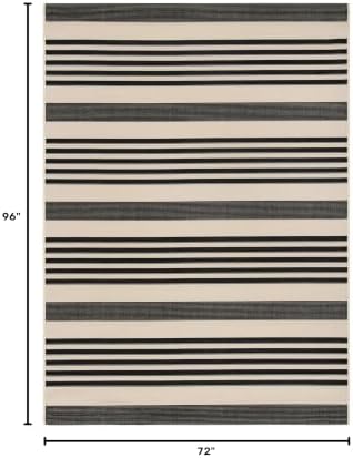 SAFAVIEH Courtyard Outdoor Area Rug 6x8, Black & Bone CY6062-216 - Image 2